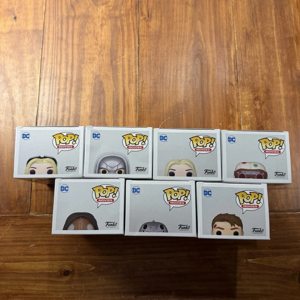The Suicide Squad Funko Pop Lot of 7 Harley Quinn Peacemaker King Shark DC Set